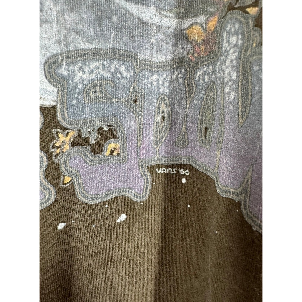 Vans Snow Chutes Graphic T-Shirt Faded Brown Short Sleeve Women Size S NWT - Picture 6 of 9